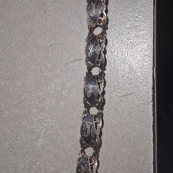 Vintage Siam sterling silver Niello bracelet 