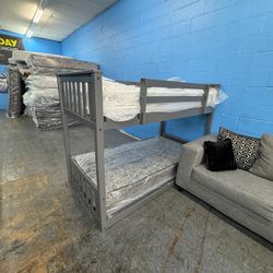 Bunk Bed Twin Over Twin  Mattress  $499