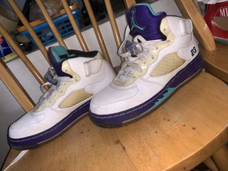 Jordan Shoes | Air Jordan Fusion 5S Grape x Air Force 1 Purple/White