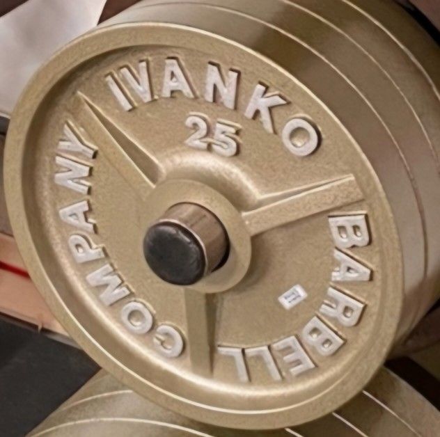 IVANKO BARBELL COMPANY OM-25 LB OLYMPIC PLATES