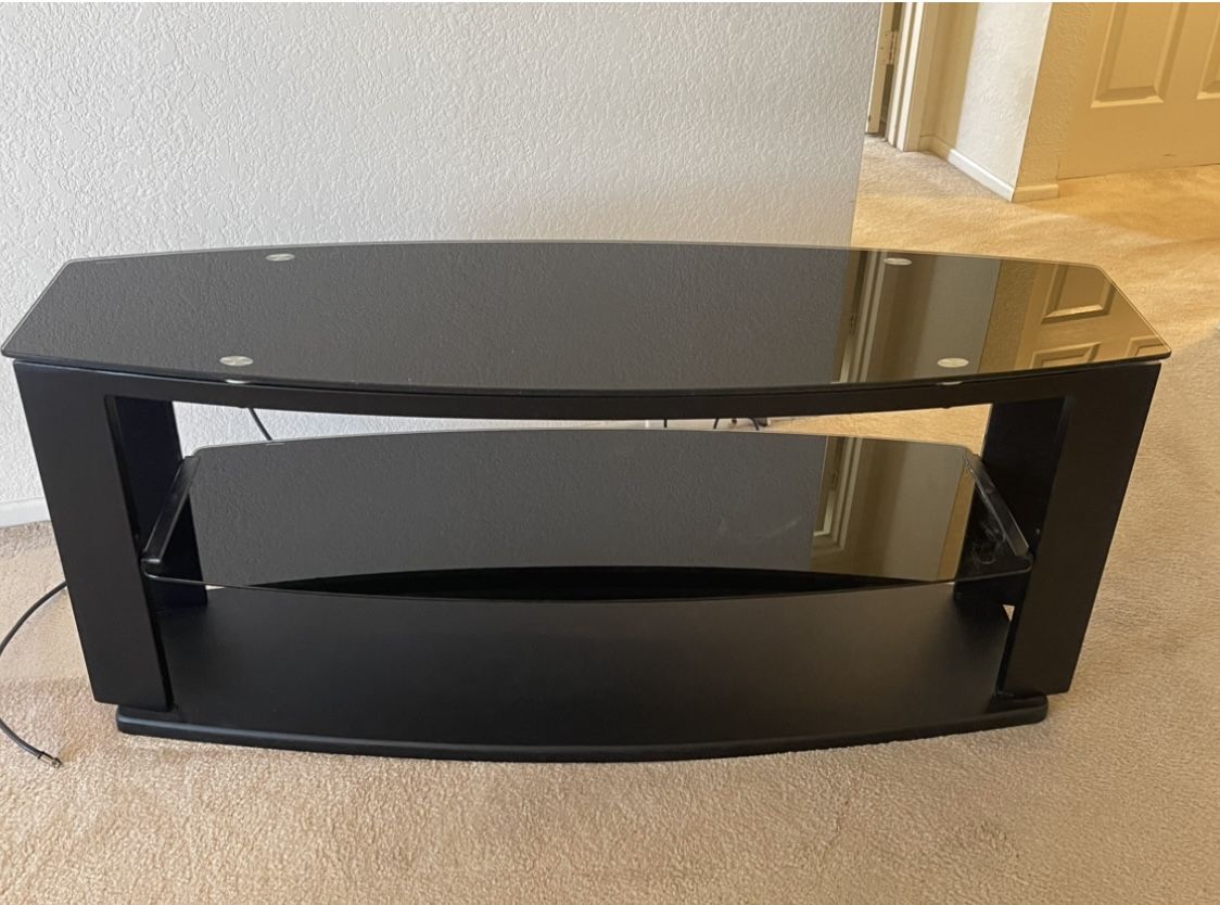Black Glass TV Stand