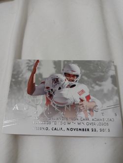 Davante Adams And Derek Carr Rookie Card