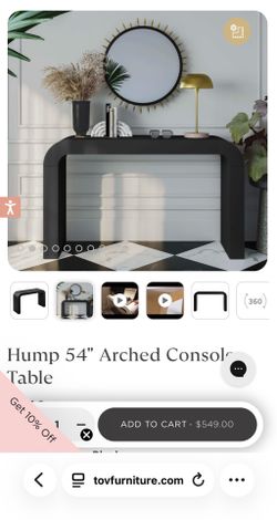 TOV arched hump entry table console