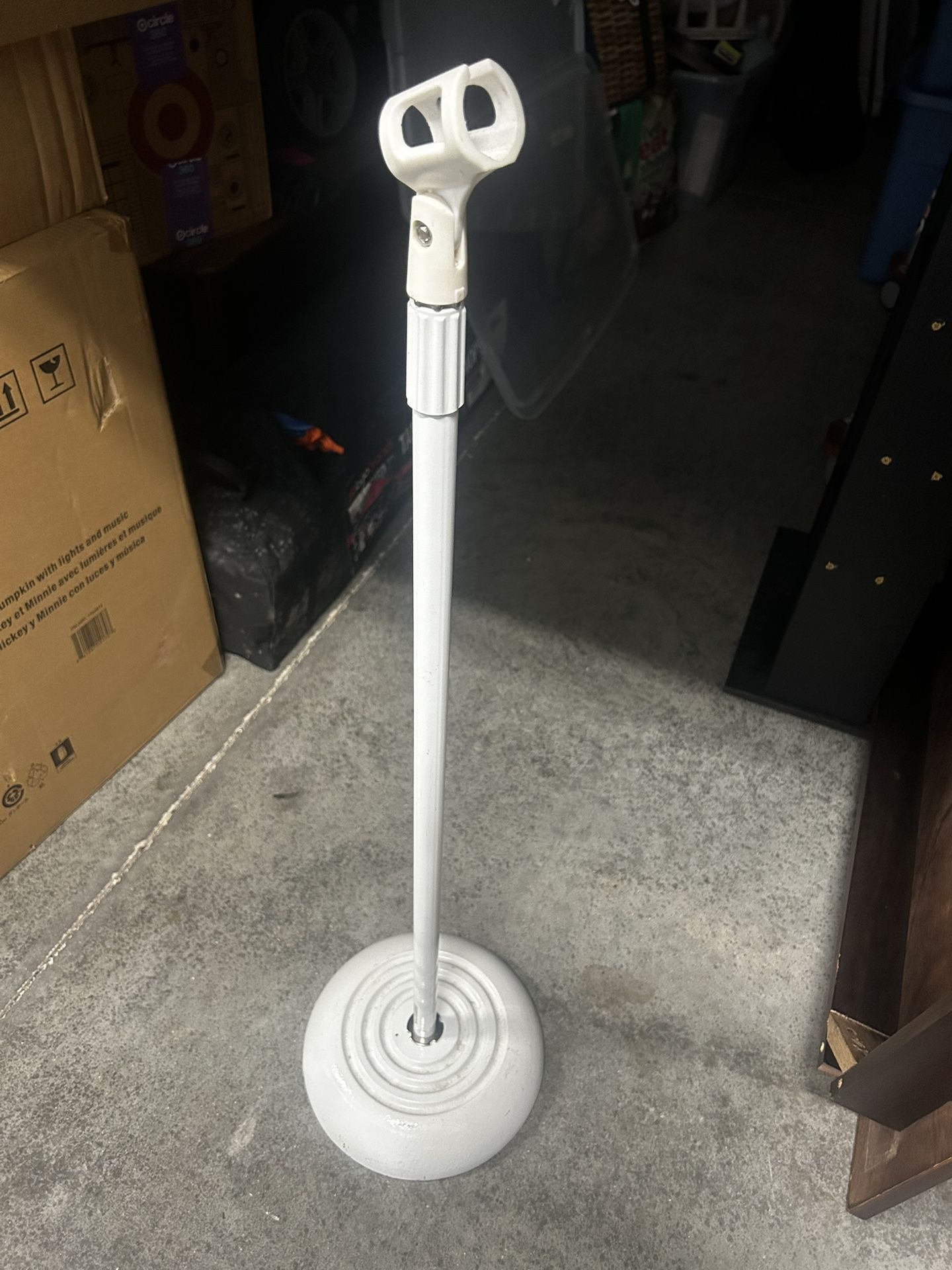 White Microphone Stand  