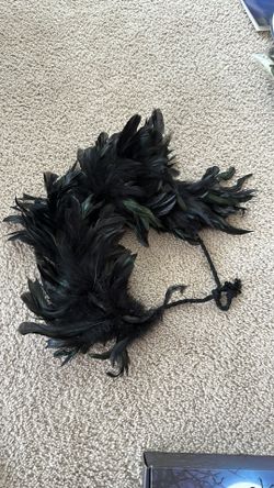 Black Boa Halloween Costume Accessory