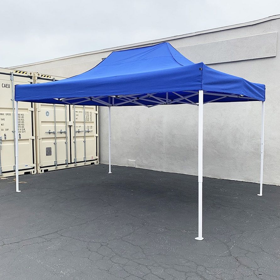 (New) $130 Large 10x15 FT Heavy Duty Popup Canopy Instant Shade Quick Open w/ Carry Bag