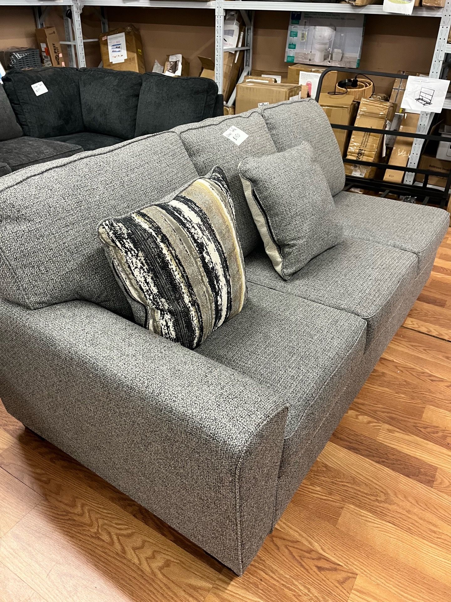 Modern Gray 3-Seat Sofa / Couch
