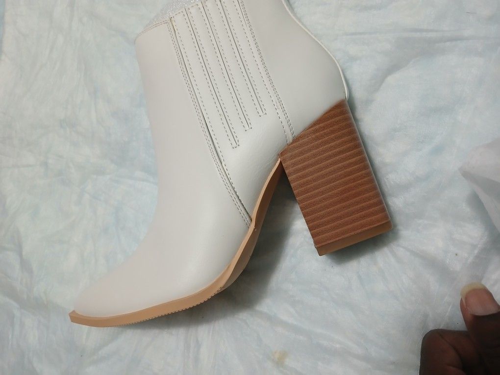DUNION Bliss Women's Comfortable Chunky Heel Dress Boot Fashion Chelsea Ankle Bootie