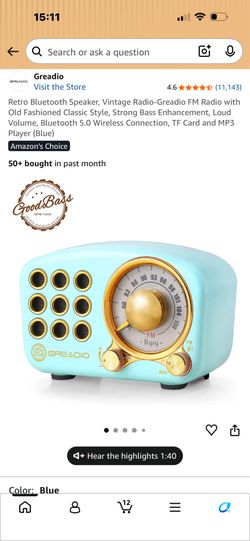 Retro Bluetooth speaker and FM radio