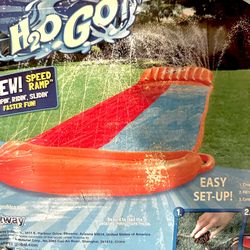 20’ Double Sided Water Slide Slip’nSlide With Crash Pool