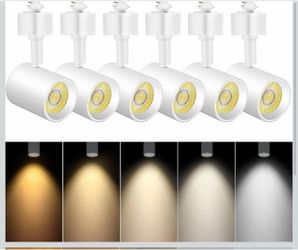 VANoopee 5-Color LED Track Lighting Heads H Type Track Light Heads Dimmable Bright Rail Ceiling Spotlight Fixtures Accent Art Task, 2000K-6000K, Flick