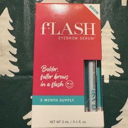 fLASH Eyebrow Serum for Growing Bolder, Fuller, Thicker-looking Brows in 4-6 Weeks - USA Made, Conditions Hair Follicles, Safe for Sensitive Skin, Cru