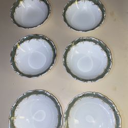 (6) ROYAL DOULTON FONTAINEBLEAU FINE BONE CHINA Dessert Fruit Bowls H4978 