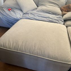 Living Spaces Gray Ottoman