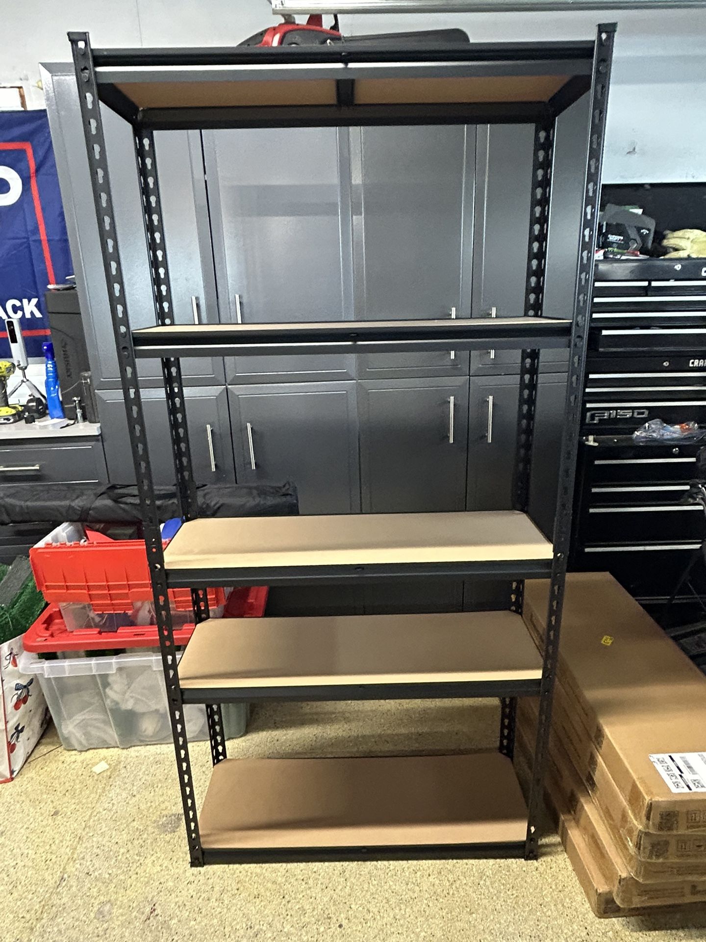 Garage shelves 72” x 36” x 12”: $40 or $30 ea if you buy 2 or more