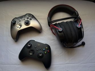 Xbox Controllers and Hyper X Headset