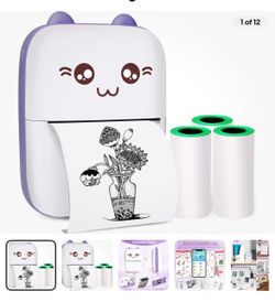 Portable Mini Thermal Printer Pocket Photo Printer Wireless Bluetooth Printing