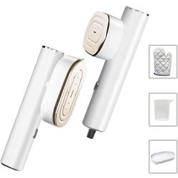 Portable Steamer For Clothes Travel Mini Steamer and Iron Fast 10s Heat-Up, Horizontal and Vertical 1200W Effortless Wrinkle Removal, Garment Steamer 