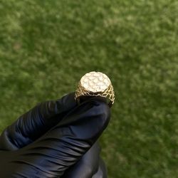 Gold Nugget Ring 14k