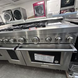 48” Kitchenaid Dual Fuel Range Stainless Steel