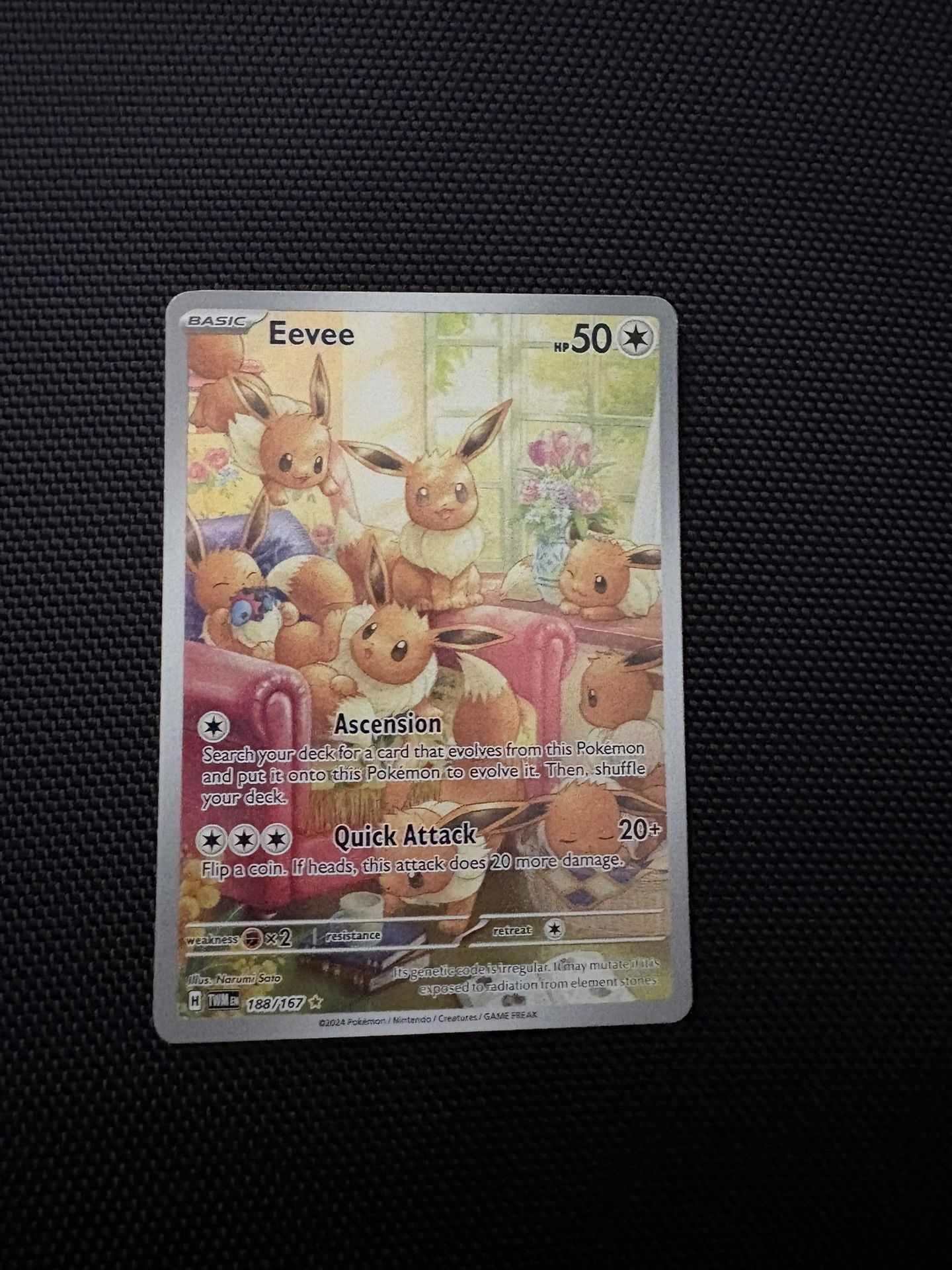 Eevee - 188/167 - SV06: Twilight Masquerade (TWM) Near Mint Condition Pokemon Card