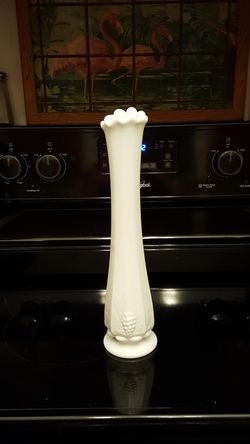 Vintage 13" Westmoreland Milk Glass Vase