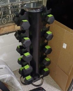 Brand New Dumbbell Set With Rack And Bench. 15,20,25,30,40