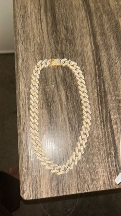 Iced Cuban Link Gold Necklace