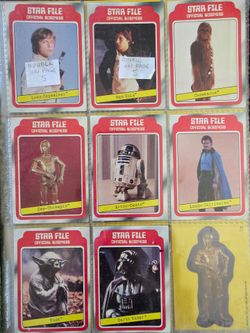 Vintage 1(contact info removed) Star Wars Topps Card & Sticker 2-Album Lot (200+ Pcs)