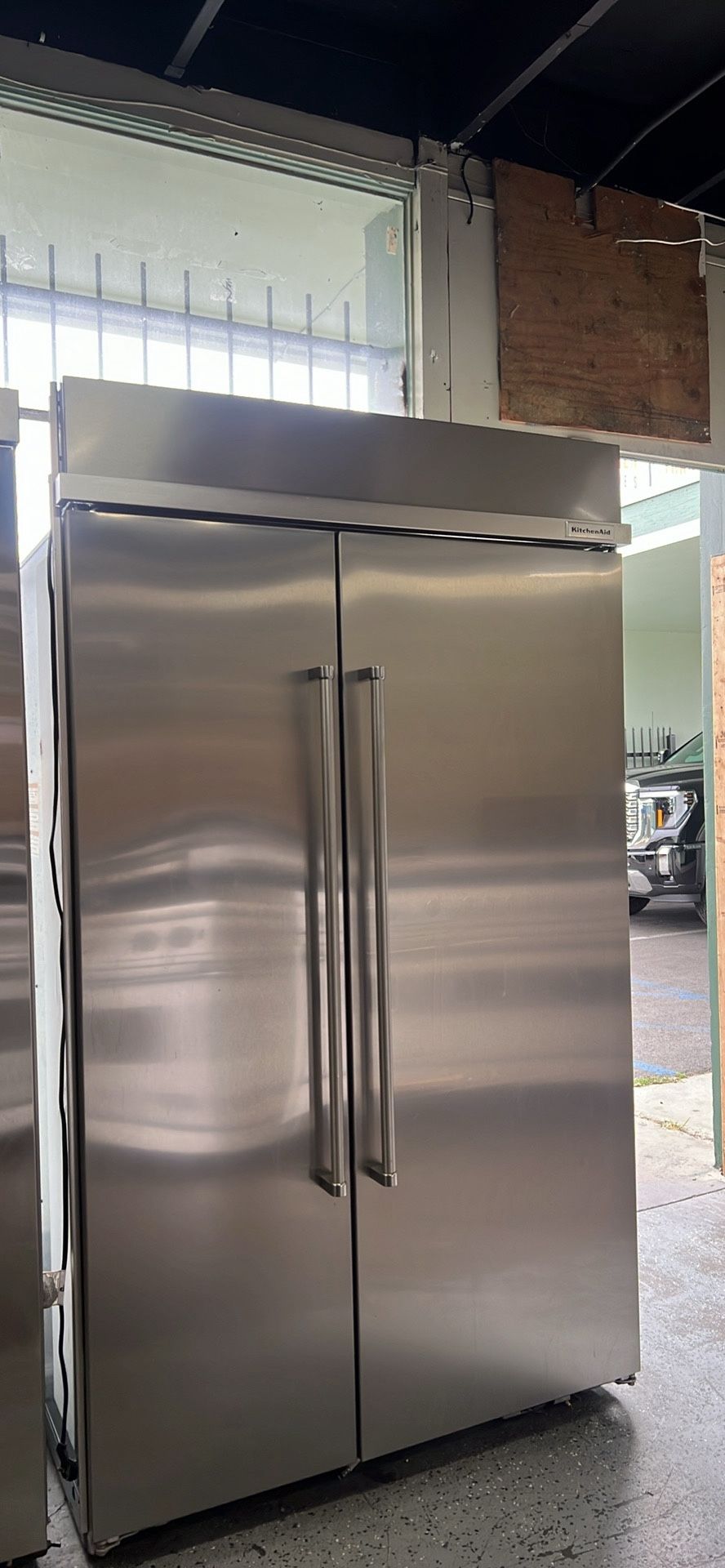 Kitchen Aid 48”Wide Built In Stainless Steel Side By Side Refrigerator