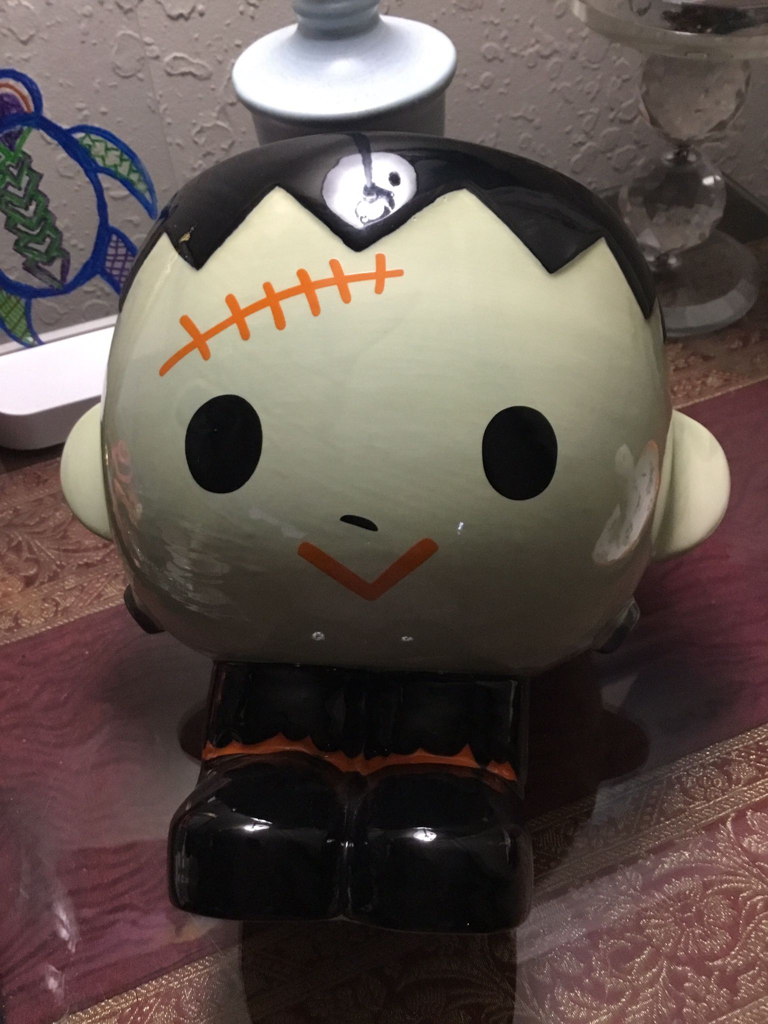 Temptations Frankenstein Halloween Treat Candy Bowl