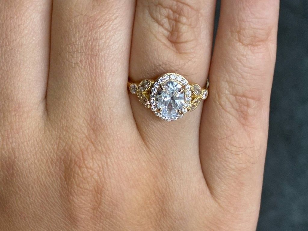 14K Gold Cubic Zirconia Ring