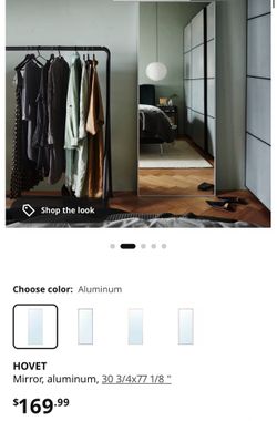 Ikea Aluminum Floor Mirror | White Dresser