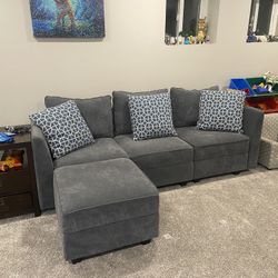 4 Piece Sectional Storage Couch
