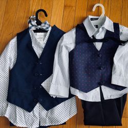 2 (two) Toddler Suits- Shirt Pants & Vest Size 3T