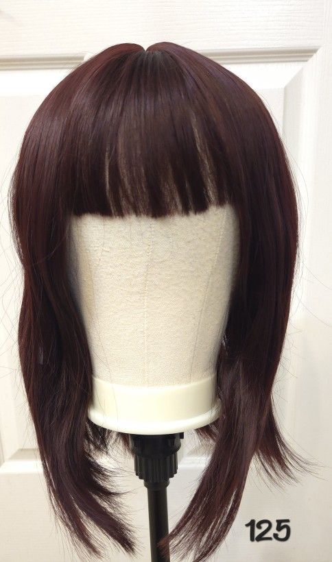 Layered Wig With Bangs-Synthetic 