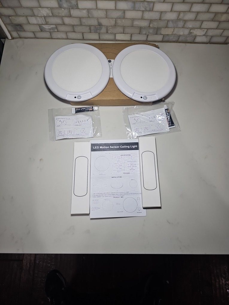 2 Pack LED Motion Sensor Ceiling Lights