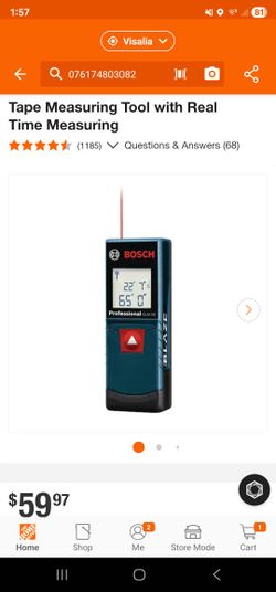 Bosch BLAZE 65 ft. Laser Distance Tape Measuring Tool with Real Time Measuring