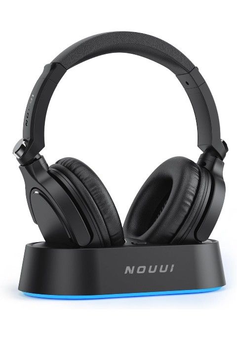 Wireless Headphones for TV Watching, TV Headphones Wireless for Seniors with Transmitter Charging Base, Over ear Bluetooth Headset No Audio Delay, HIF