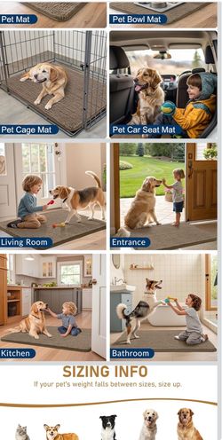 Smiry Dog Door Mat for Muddy Paws 71x46,