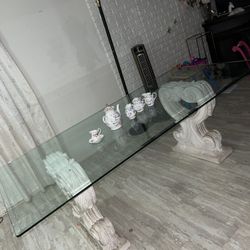 Glass And Stone Table 