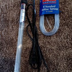 new aquarium stuff, heater, filter media,  tubing 