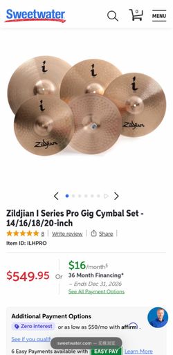 Zildjian I Series Pro Gig Cymbal Set