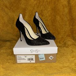 Jessica Simpson “Wayva” Black Embellished Heels