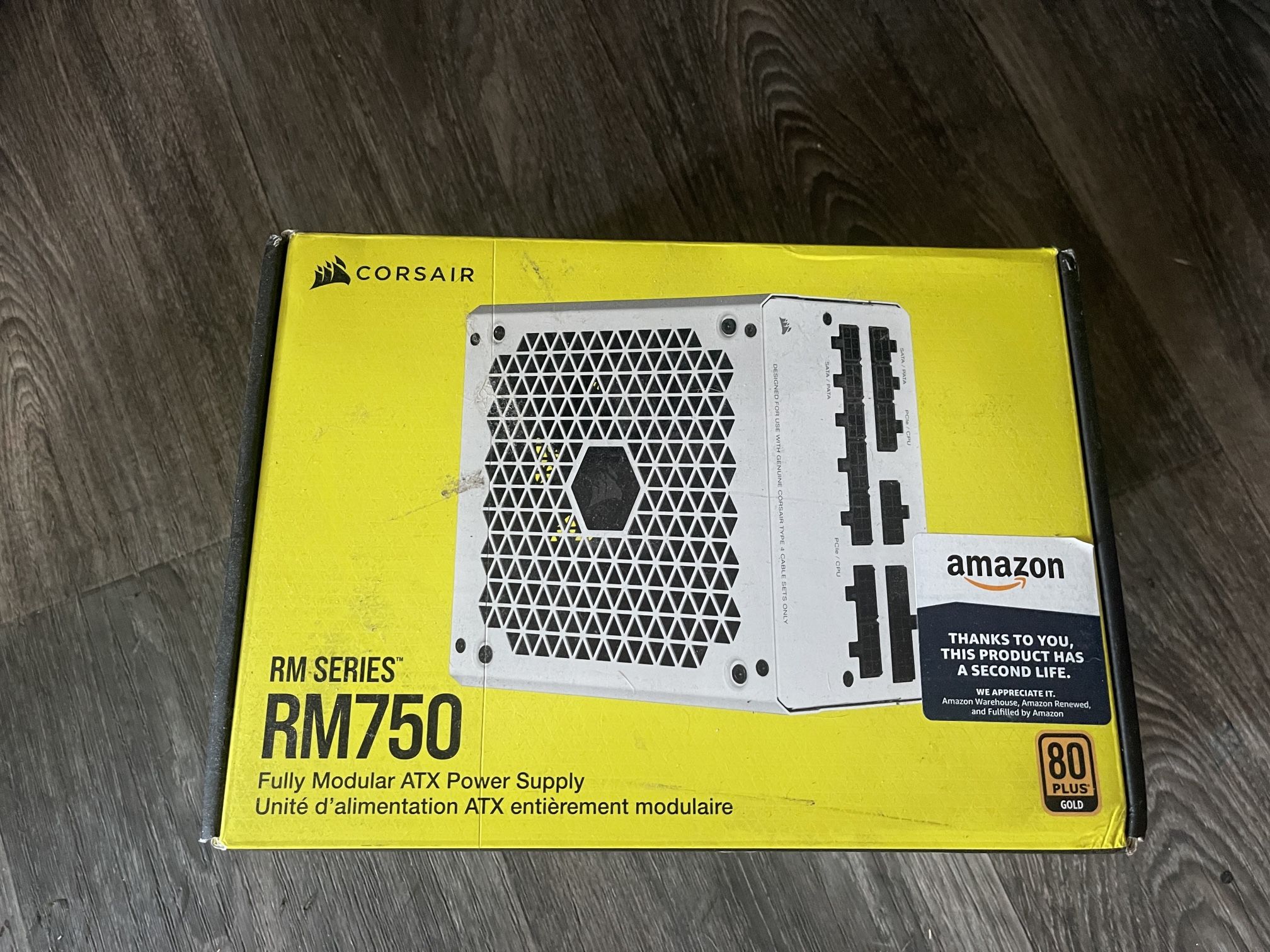 Corsair RM750 750 Watt Power Supply, Refurbished never used