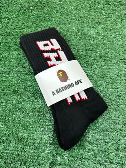 BAPE DOUBLE BAPE STA BLACK SOCK