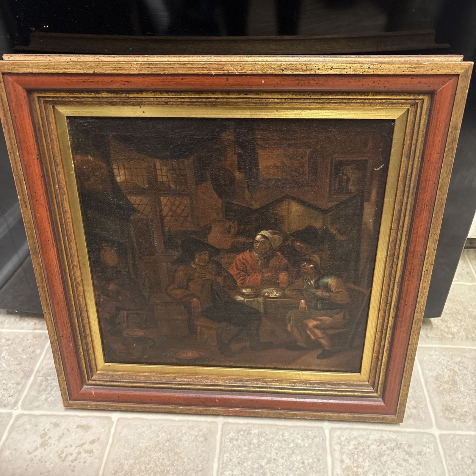 Vintage Framed Oil On Canvas