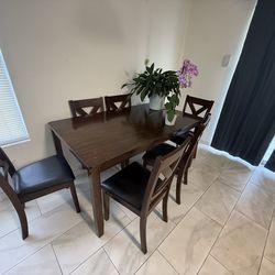 Dining table and chairs