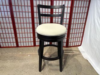 FLETCHER Black and White Swivel Bar Stool