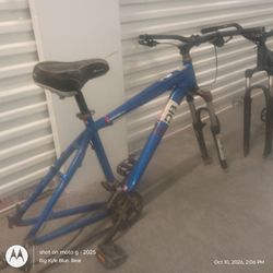 3 bike frames, Trek and Diamond back